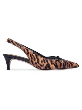Bernardo Women's Misha Haircalf Kitten Heel Slingback Pumps