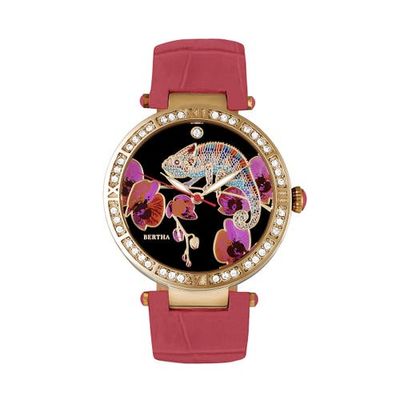 BERTHA BERTHA Camilla Mother-Of-Pearl Leather-Band Watch