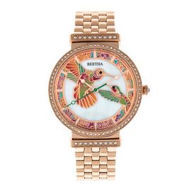 BERTHA BERTHA Emily Mother-Of-Pearl Leather-Band Watch