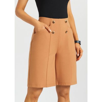Betabrand Betabrand Atlantic Wide Leg Bermuda Shorts Stretch Ponte