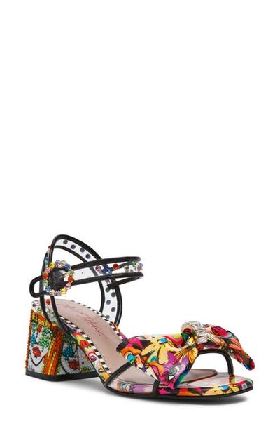 Betsey Johnson Betsey Johnson Ardell Crystal Embellished Ankle Strap Sandal