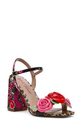 Betsey Johnson Betsey Johnson Barett Rose Block Heel Sandal