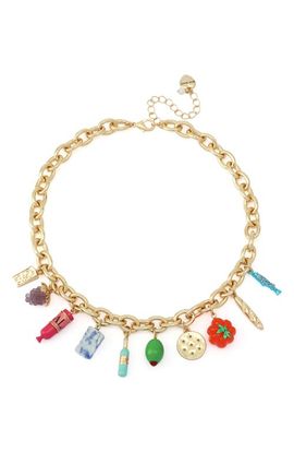 Betsey Johnson Betsey Johnson Charcuterie Charm Frontal Necklace