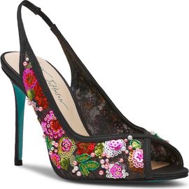 Betsey Johnson Betsey Johnson Gerri Sequin Slingback Sandal