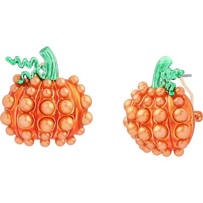 Betsey Johnson Betsey Johnson Imitation Pearl Pumpkin Stud Earrings