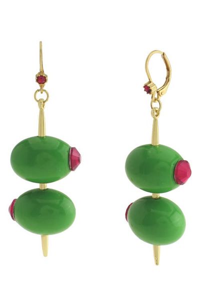 Betsey Johnson Betsey Johnson Olive Leverback Earrings
