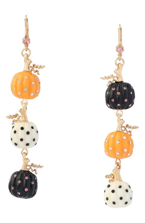 Betsey Johnson Betsey Johnson Pumpkin Linear Drop Earrings