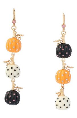 Betsey Johnson Betsey Johnson Pumpkin Linear Drop Earrings