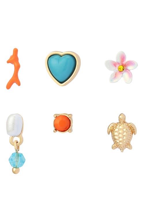 Betsey Johnson Betsey Johnson Set of 3 Beachy Stud Earrings
