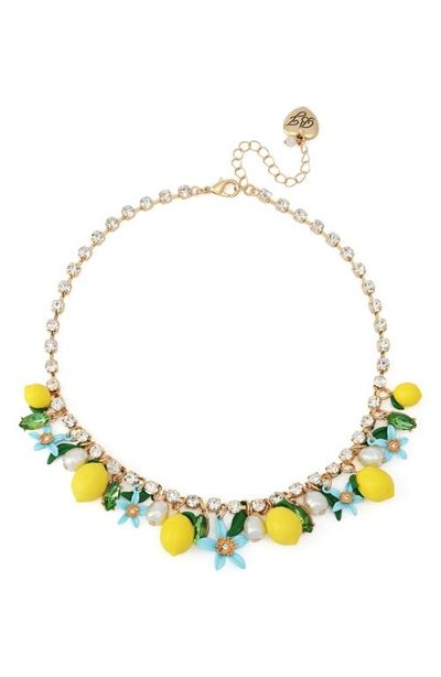 Betsey Johnson Betsey Johnson Shaky Lemon Frontal Necklace