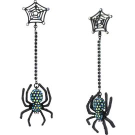 Betsey Johnson Betsey Johnson Spider Web Linear Drop Earrings