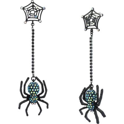 Betsey Johnson Betsey Johnson Spider Web Linear Drop Earrings