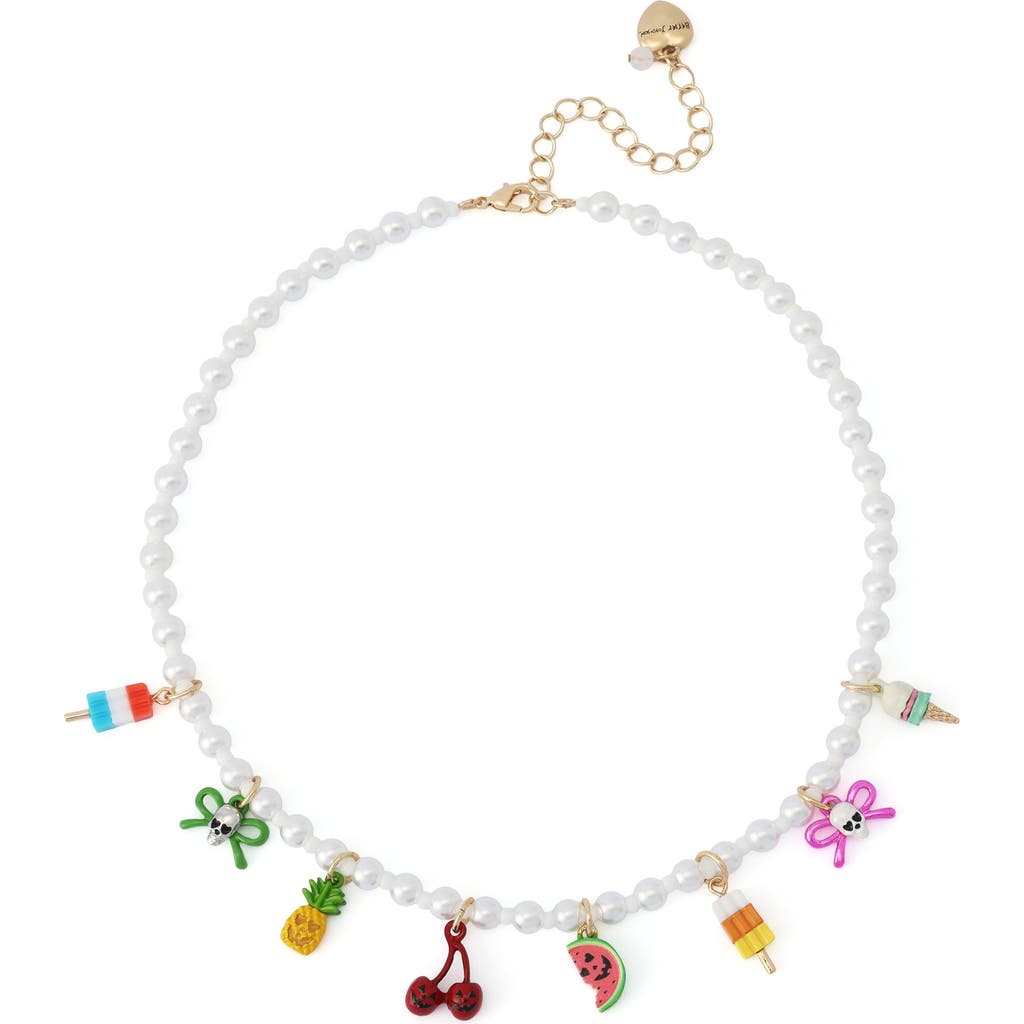 Betsey Johnson Betsey Johnson Summerween Charm Frontal Necklace