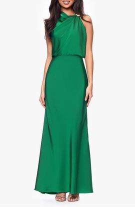 green emerald velvet dress Betsy and Adam 