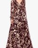 Betsy & Adam Betsy & Adam Foil Pattern Long Sleeve Gown - 1