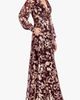 Betsy & Adam Betsy & Adam Foil Pattern Long Sleeve Gown - 3