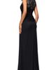 Betsy & Adam Betsy & Adam Lace Detail Mixed Media Ruched Gown - 2