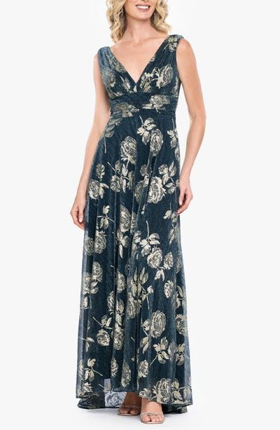 Betsy & Adam Betsy & Adam Rose Crinkle Gown
