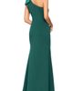 Betsy & Adam Betsy & Adam Satin Bow Detail One-Shoulder Scuba Crepe Sheath Gown - 2