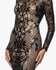 Betsy & Adam Betsy & Adam Sequin Placement Long Sleeve Gown - 4