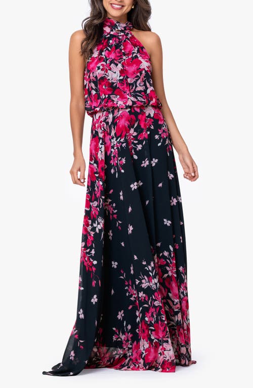 Betsy & Adam Betsy & Adam Sleeveless Blouson Chiffon Gown