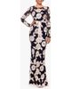 Betsy & Adam Betsy & Adam Soutache Long Sleeve Mesh Gown - 1