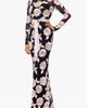 Betsy & Adam Betsy & Adam Soutache Long Sleeve Mesh Gown - 3