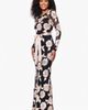 Betsy & Adam Betsy & Adam Soutache Long Sleeve Mesh Gown - 5