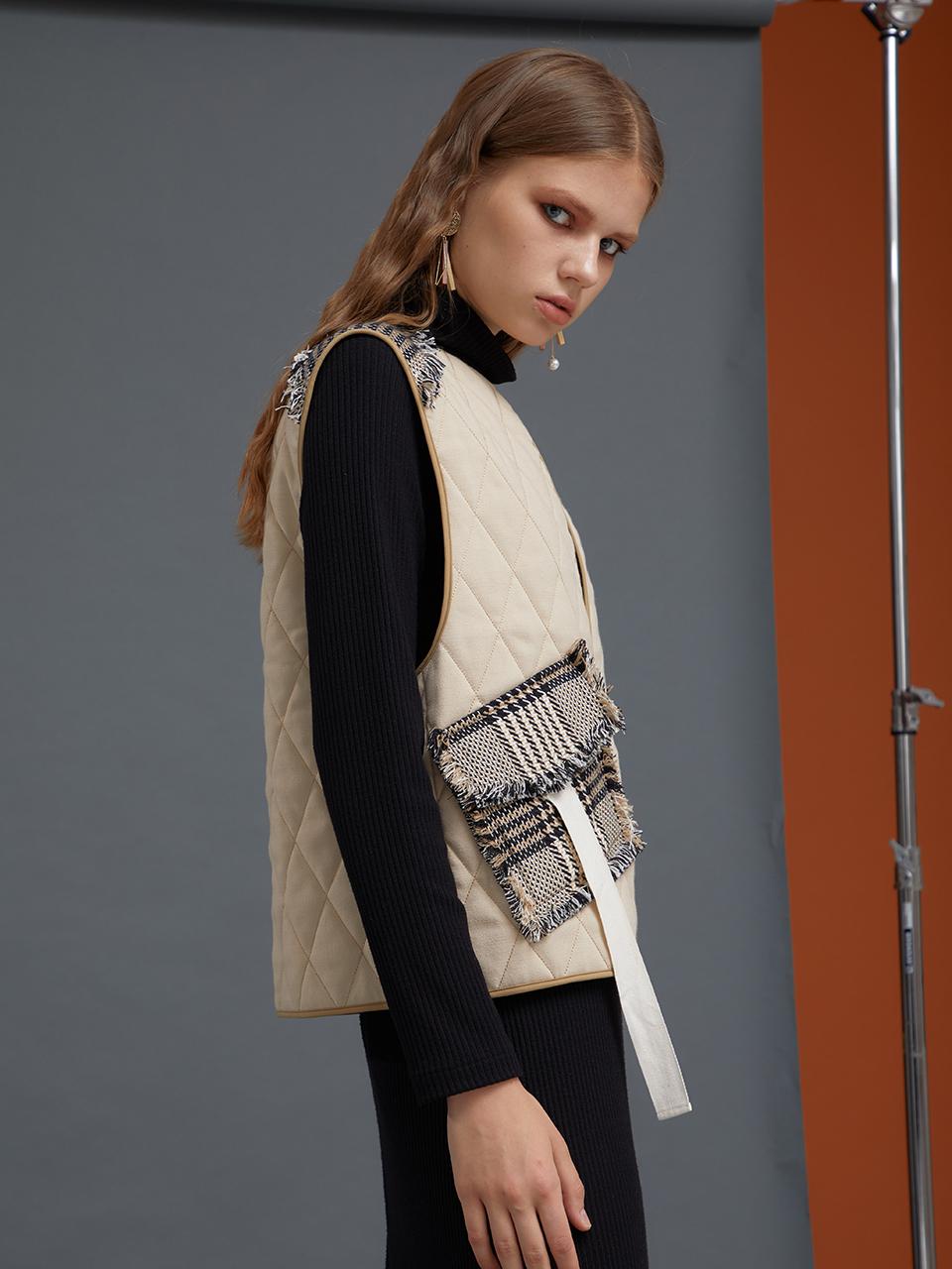 BETTERKIND CHECK MIX PADDED VEST_BP3APV51