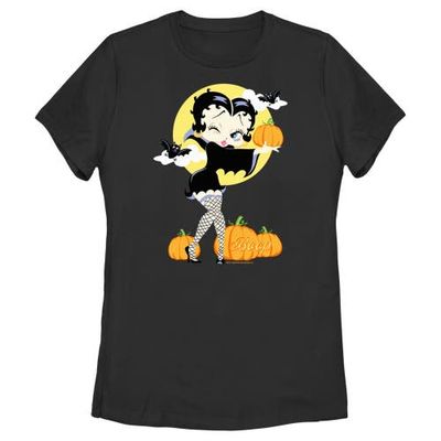 Betty Boop Women's Betty Boop Halloween Pumpkins T-Shirt