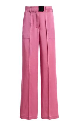 BEVZA BEVZA Exclusive Bra Closure Satin Trousers Pink M