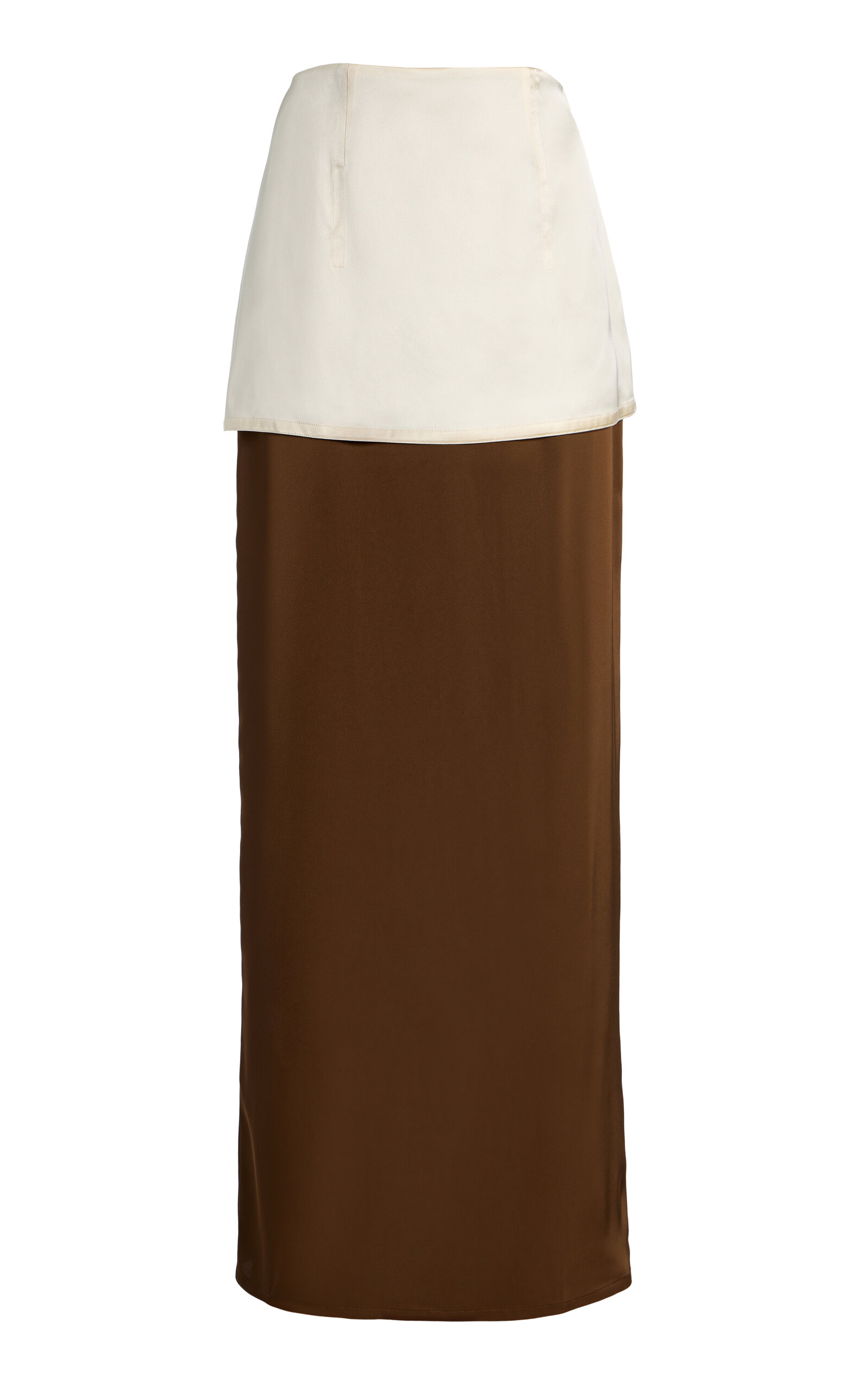 BEVZA BEVZA Exclusive DoubleLayer Satin Maxi Skirt