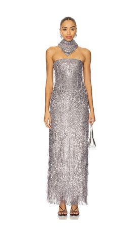bevza satin bustier maxi dress Bevza Satin Bustier Maxi Dress in White