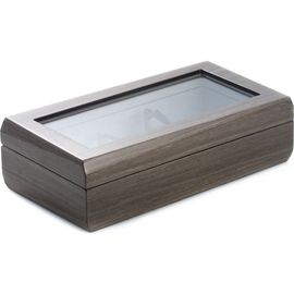 Bey-Berk Bey-Berk Gray Lacquered Wood Glasses Storage Case