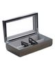 Bey-Berk Bey-Berk Gray Lacquered Wood Glasses Storage Case - 2