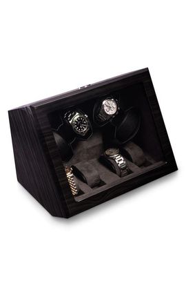 Bey-Berk Bey-Berk Louis Ash 4-Watch Winder & Case