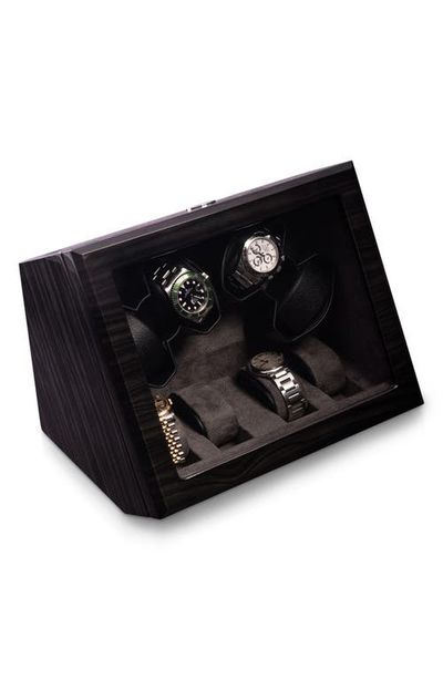 Bey-Berk Bey-Berk Louis Ash 4-Watch Winder & Case