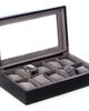 Bey-Berk Bey-Berk Matte Black Wooden Watch Case  - 1