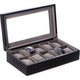 Bey-Berk Bey-Berk Matte Black Wooden Watch Case 