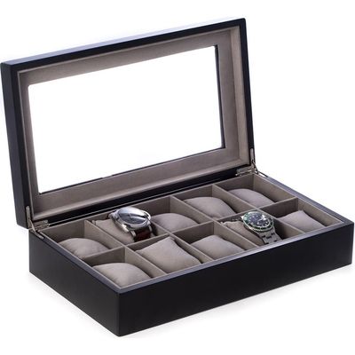 Bey-Berk Bey-Berk Matte Black Wooden Watch Case 