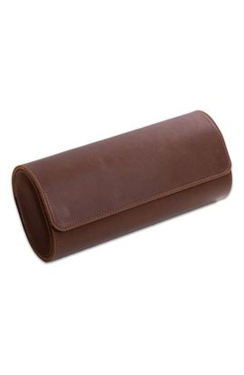 Bey-Berk Bey-Berk Milani Three-Watch Leather Travel Roll