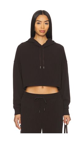 Beyond Yoga Beyond Yoga Breathe Easy Ribbed Cropped Hoodie