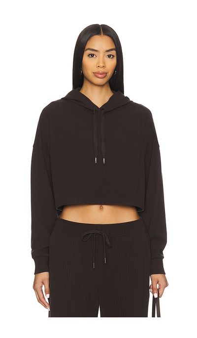 Beyond Yoga Beyond Yoga Breathe Easy Ribbed Cropped Hoodie