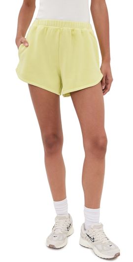 Beyond Yoga Beyond Yoga Fade Out Mid Rise Shorts Washed Electric Lime