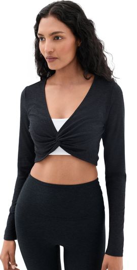 Beyond Yoga Beyond Yoga Featherweight Plie Long Sleeve Tee Darkest Night