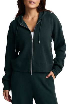 Beyond Yoga Beyond Yoga Rest Day Waffle Full Zip Hoodie