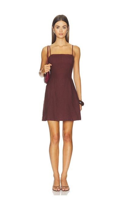 beyond linen blend mini dress Beyond Linen Blend Mini Dress Yellow Curve