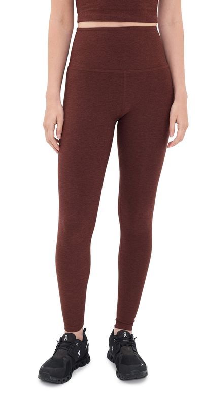 Beyond Yoga Beyond Yoga Spacedye Caught In The Midi Leggings Iced Mocha Heather
