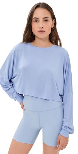 Beyond Yoga Beyond Yoga Studio Luxe Cropped Tee Pastel Periwinkle