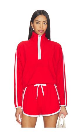 Beyond Yoga Beyond Yoga The Course Contrast Half Zip Pullover